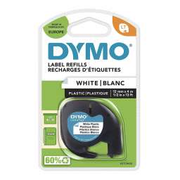 Banda adeziva Dymo LT S0721660, 12mm x 4m, Negru pe Alb ( MLX-00-011169 ) [photo_00]