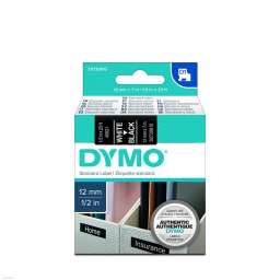 Banda adeziva Dymo D1 S0720610, 12mm x 7m, Alb pe Negru ( MLX-00-00003001 ) [photo_00]