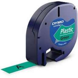 Banda adeziva Dymo LetraTag S0721640, 12mm x 4m, Negru pe Verde ( MLX-00-00001245 ) [photo_00]