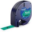 Banda adeziva Dymo LetraTag S0721640, 12mm x 4m, Negru pe Verde ( MLX-00-00001245 ) [photo_00]