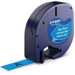 Banda adeziva Dymo LetraTag S0721650, 12mm x 4m, Negru pe Albastru ( MLX-00-00001246 ) [photo_00]