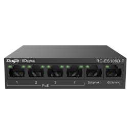 Switch de retea PoE Ruijie Reyee RG-ES106D-P, 4xPOE, 2xUplink, max. 58W ( MLX-00-010936 ) [photo_00]
