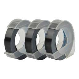 Banda adeziva Dymo S0847730, 9mm x 3m, Alb pe Negru (set, 3 buc) ( MLX-00-013940 ) [photo_00]